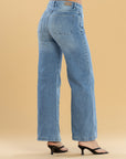 Jeans Confort Azul Medio Wide Leg
