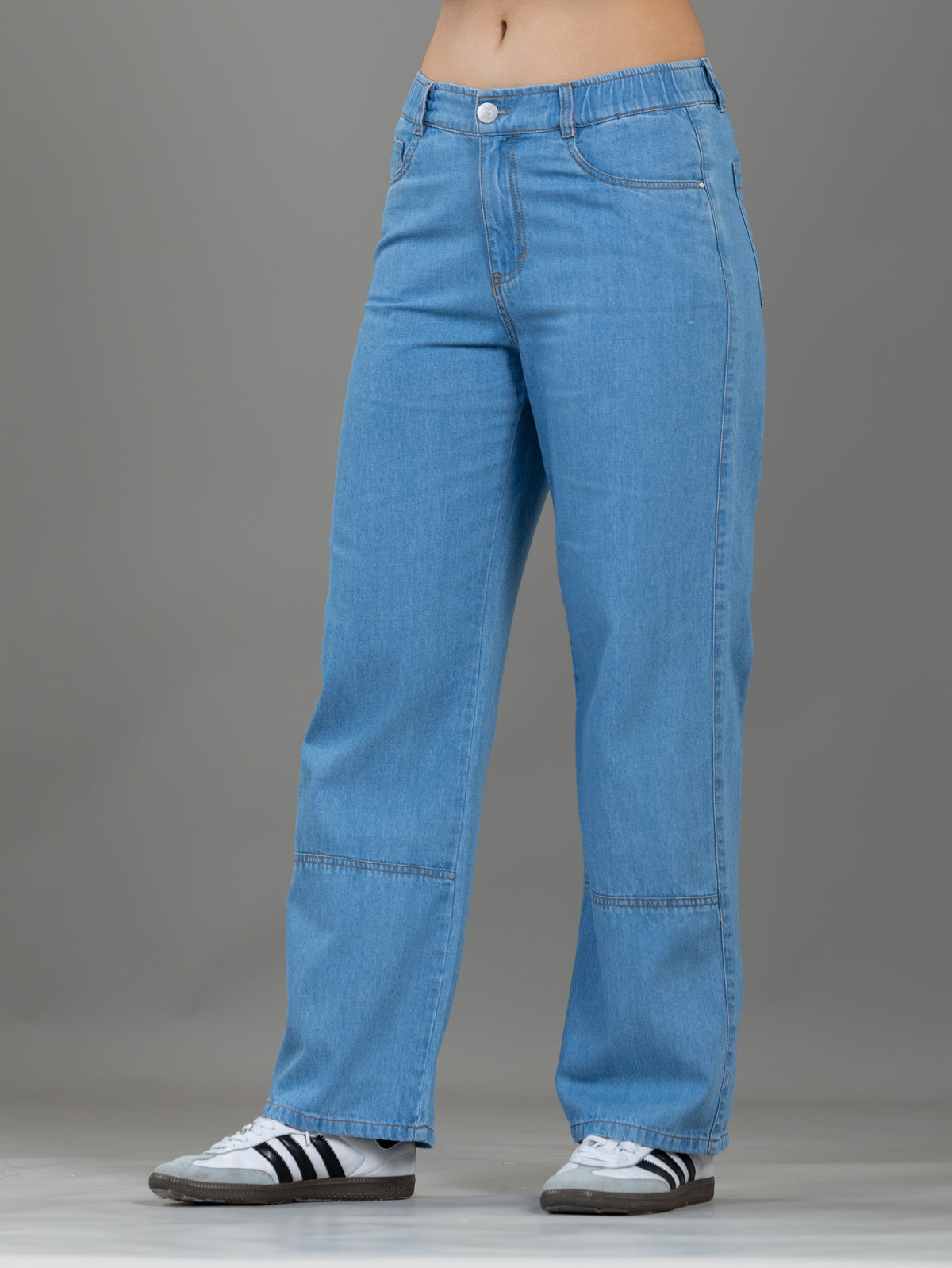 Jeans Confort Azul Claro Wide Leg