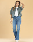 Jeans Confort Azul Medio Flare
