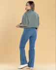 Jeans Confort Azul Medio Flare