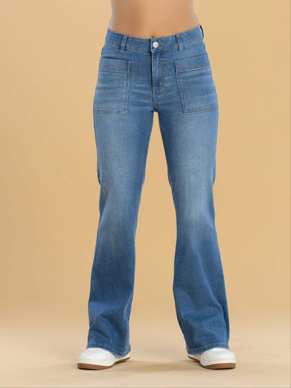 Jeans Confort Azul Medio Flare