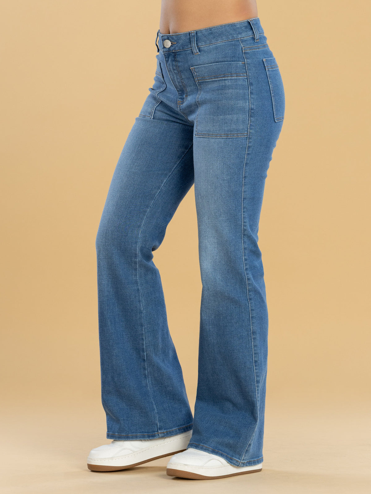 Jeans Confort Azul Medio Flare