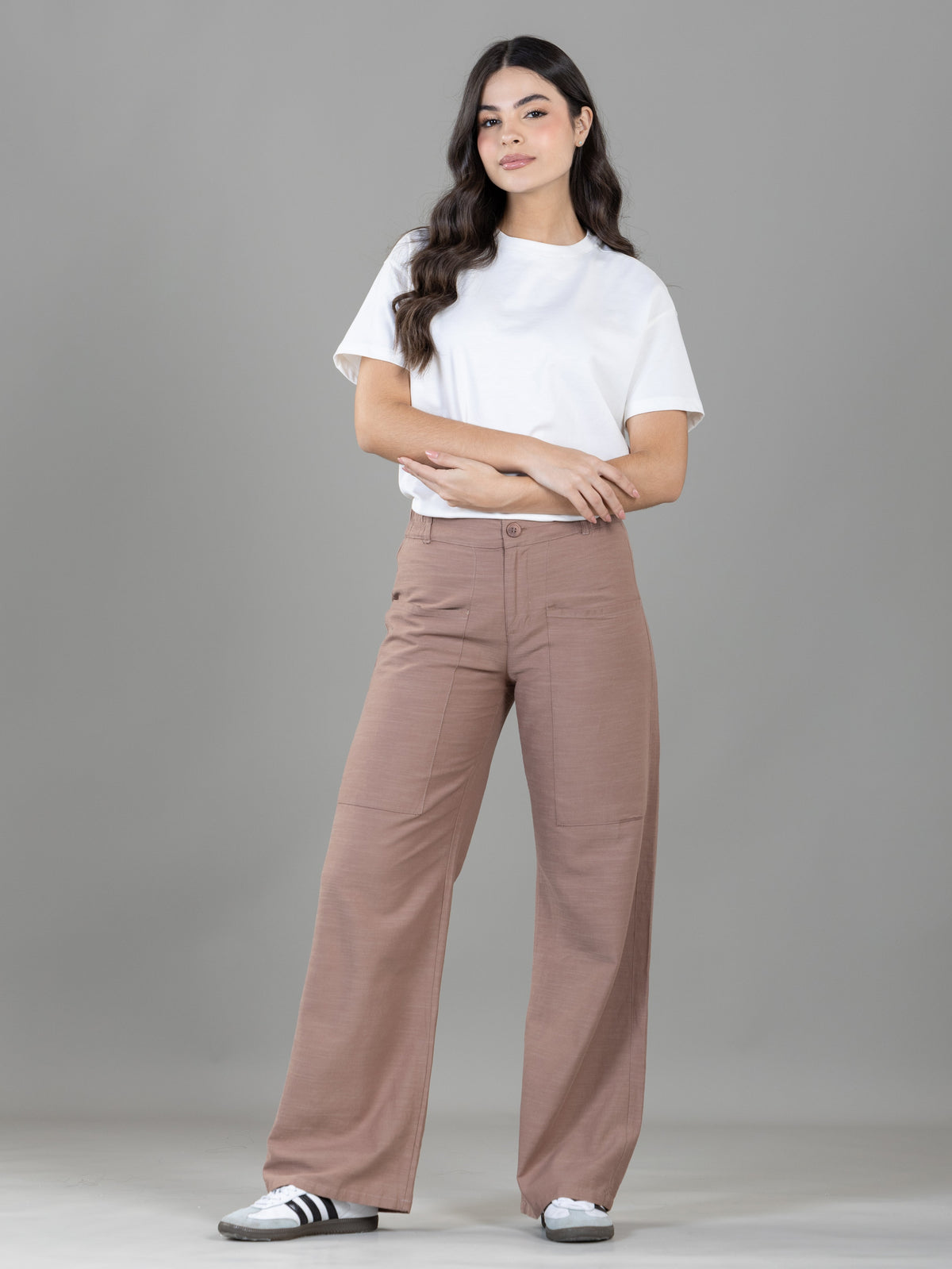 Pantalón Confort Café Bota Recta