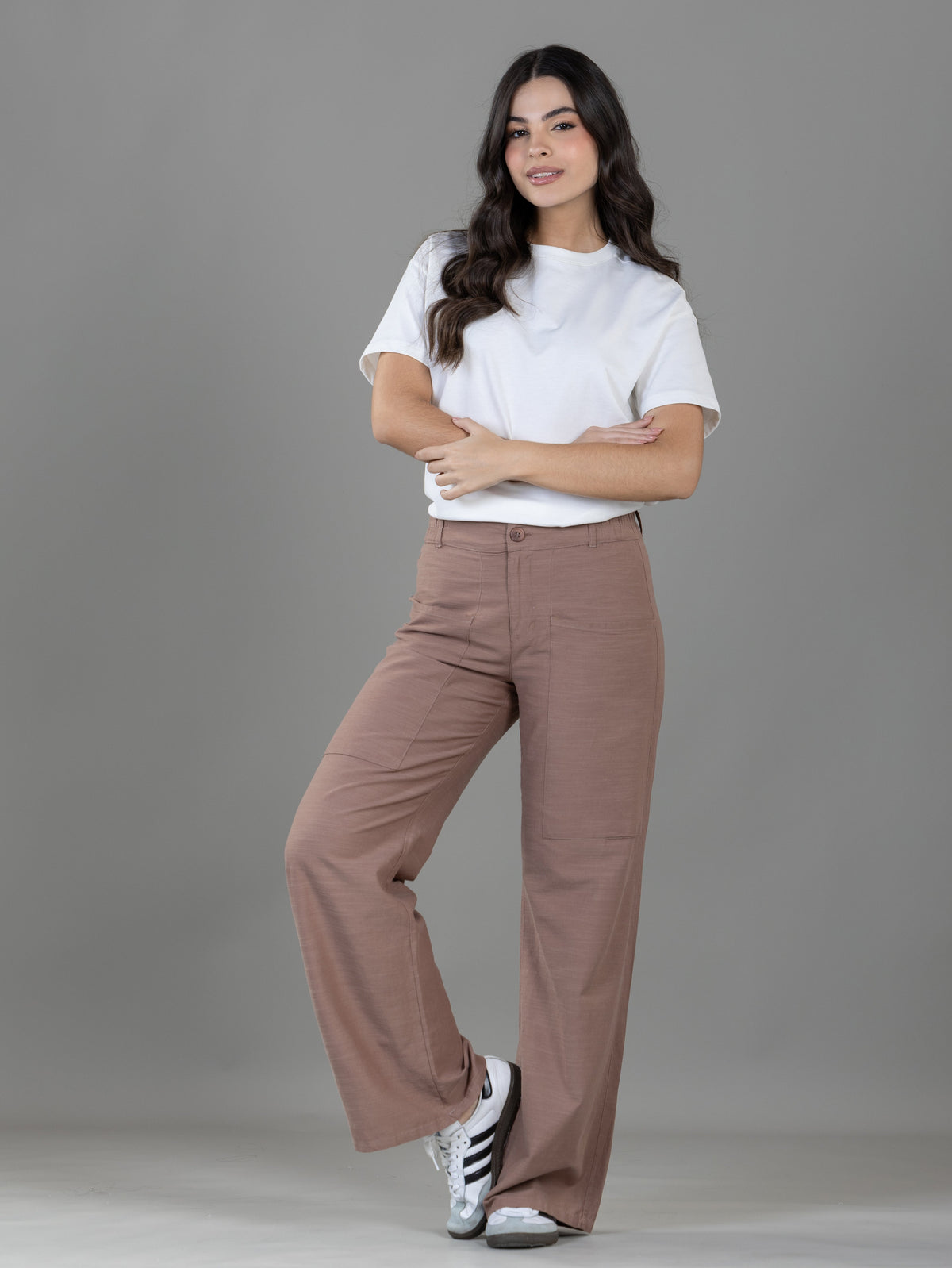 Pantalón Confort Café Bota Recta