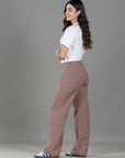 Pantalón Confort Café Wide Leg