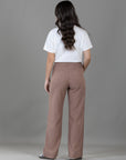 Pantalón Confort Café Wide Leg