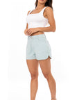 Short Tiro Alto Agua Marina Pastel