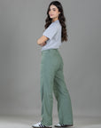Pantalón Confort Verde Wide Leg