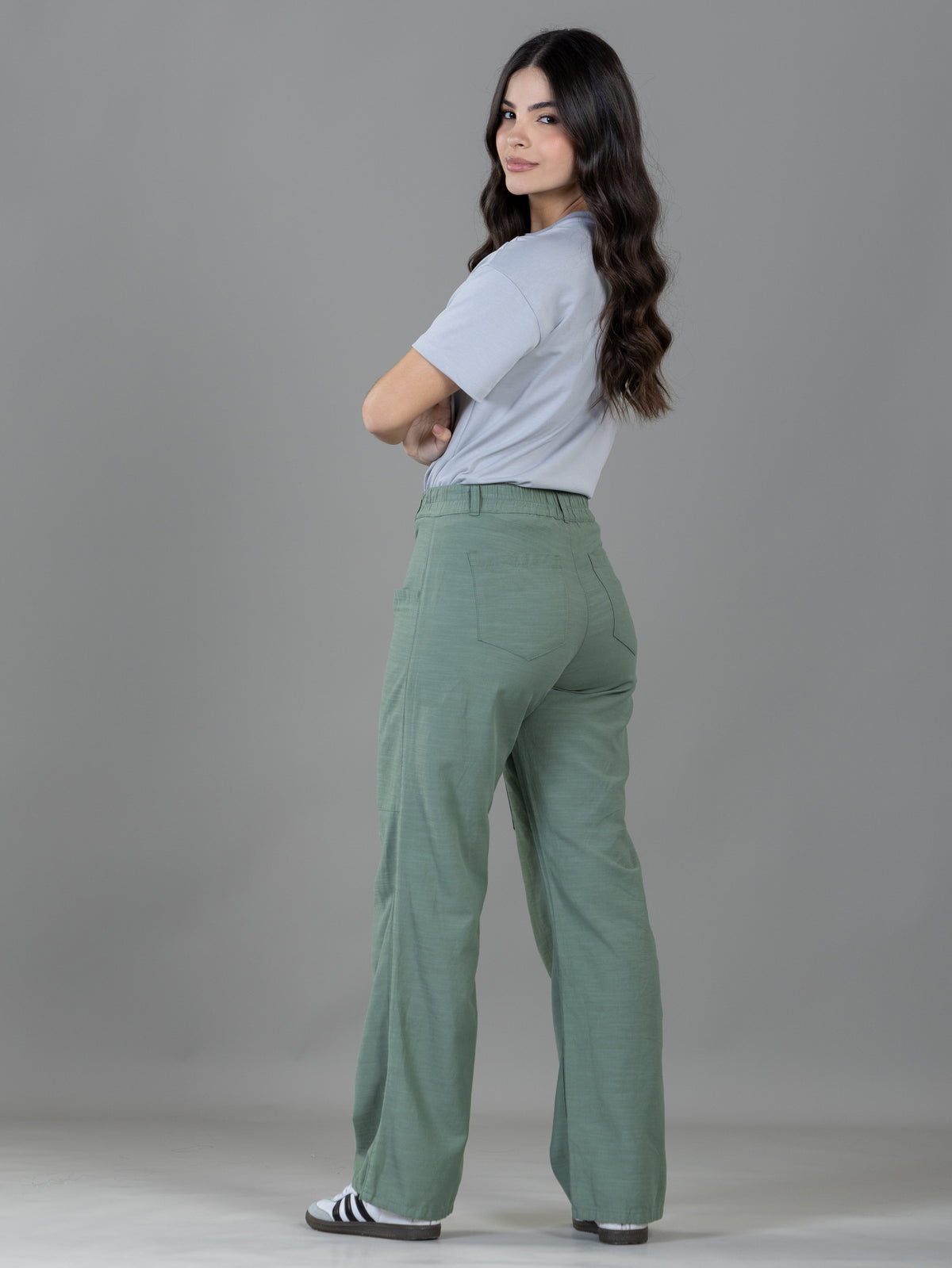 Pantalón Confort Verde Bota Recta