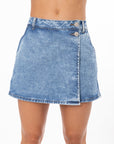 Falda Short Azul Medio