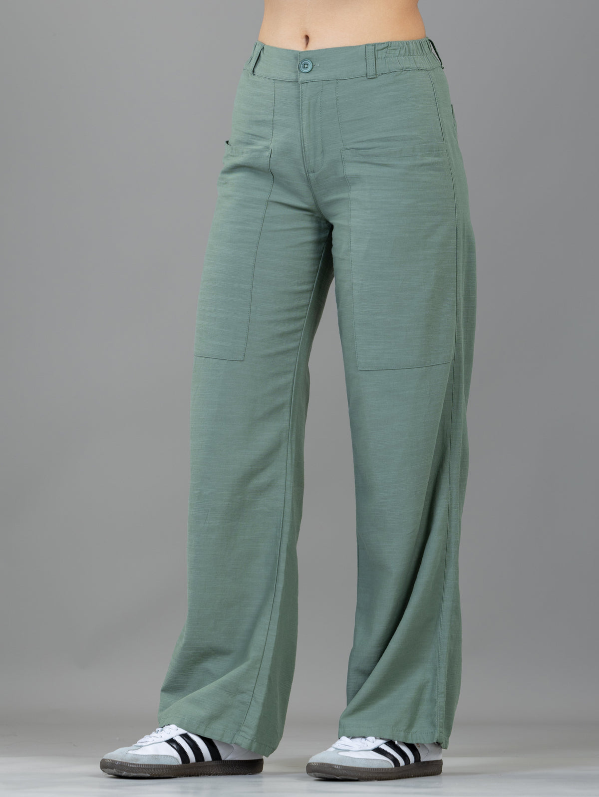 Pantalón Confort Verde Bota Recta