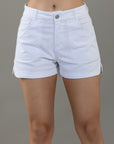 Short Stretch Blanco Bolsillo Pilot