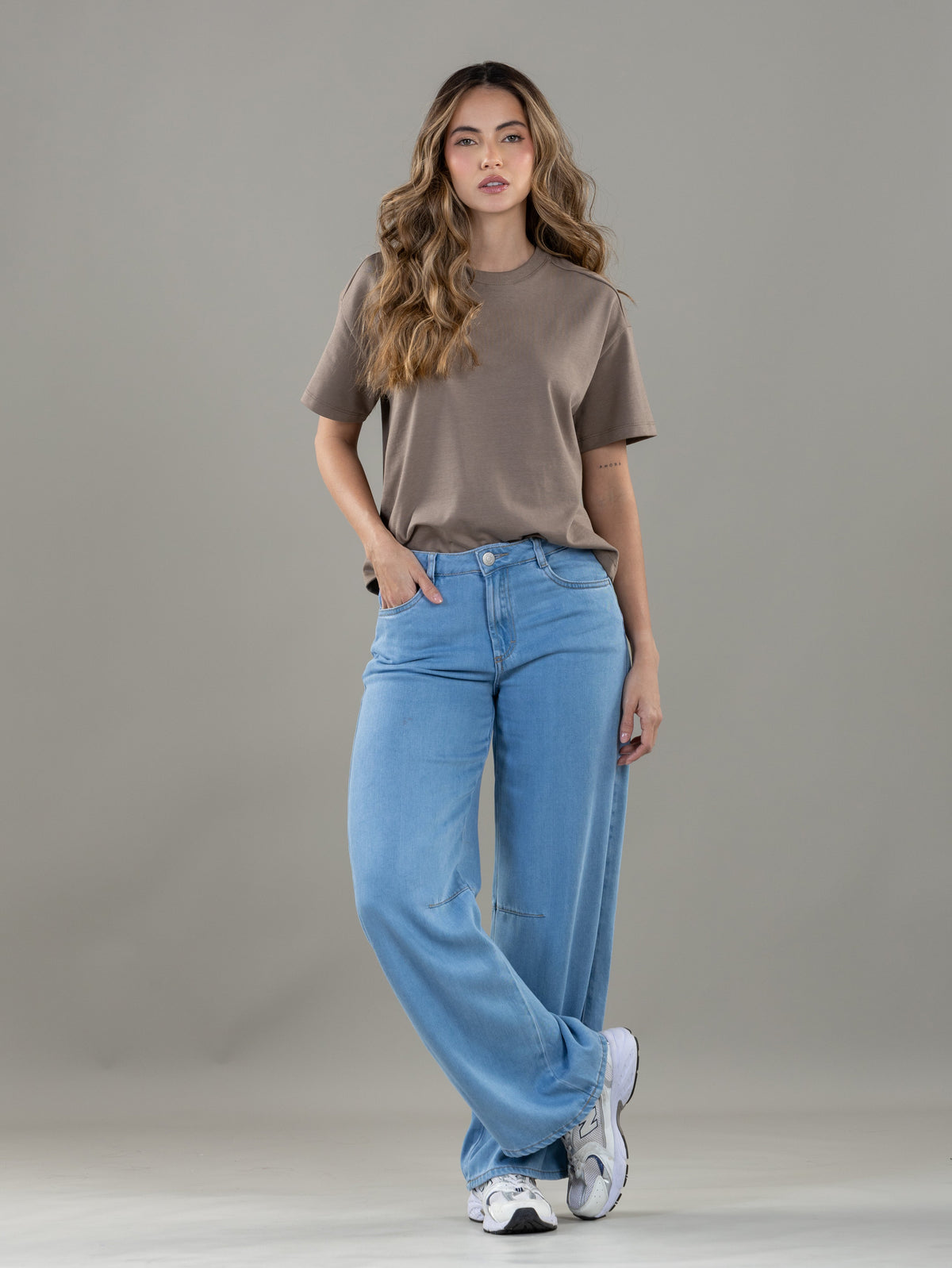 Jean Confort Azul Claro Wide Leg