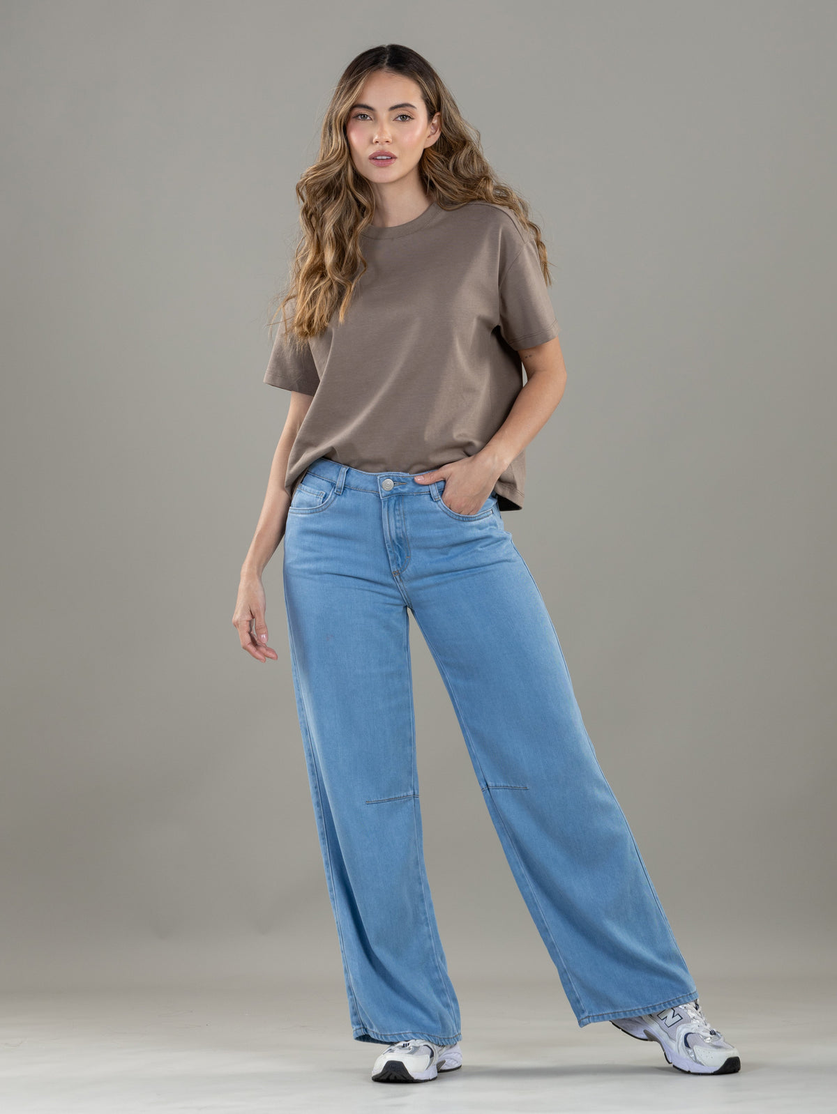 Jean Confort Azul Claro Wide Leg