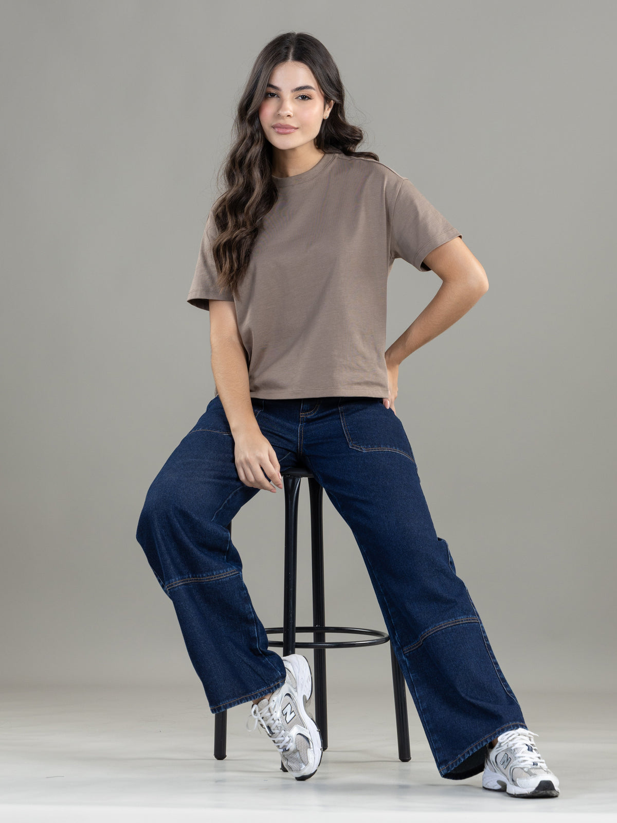 Jean Rígido Wide Leg Azul Oscuro