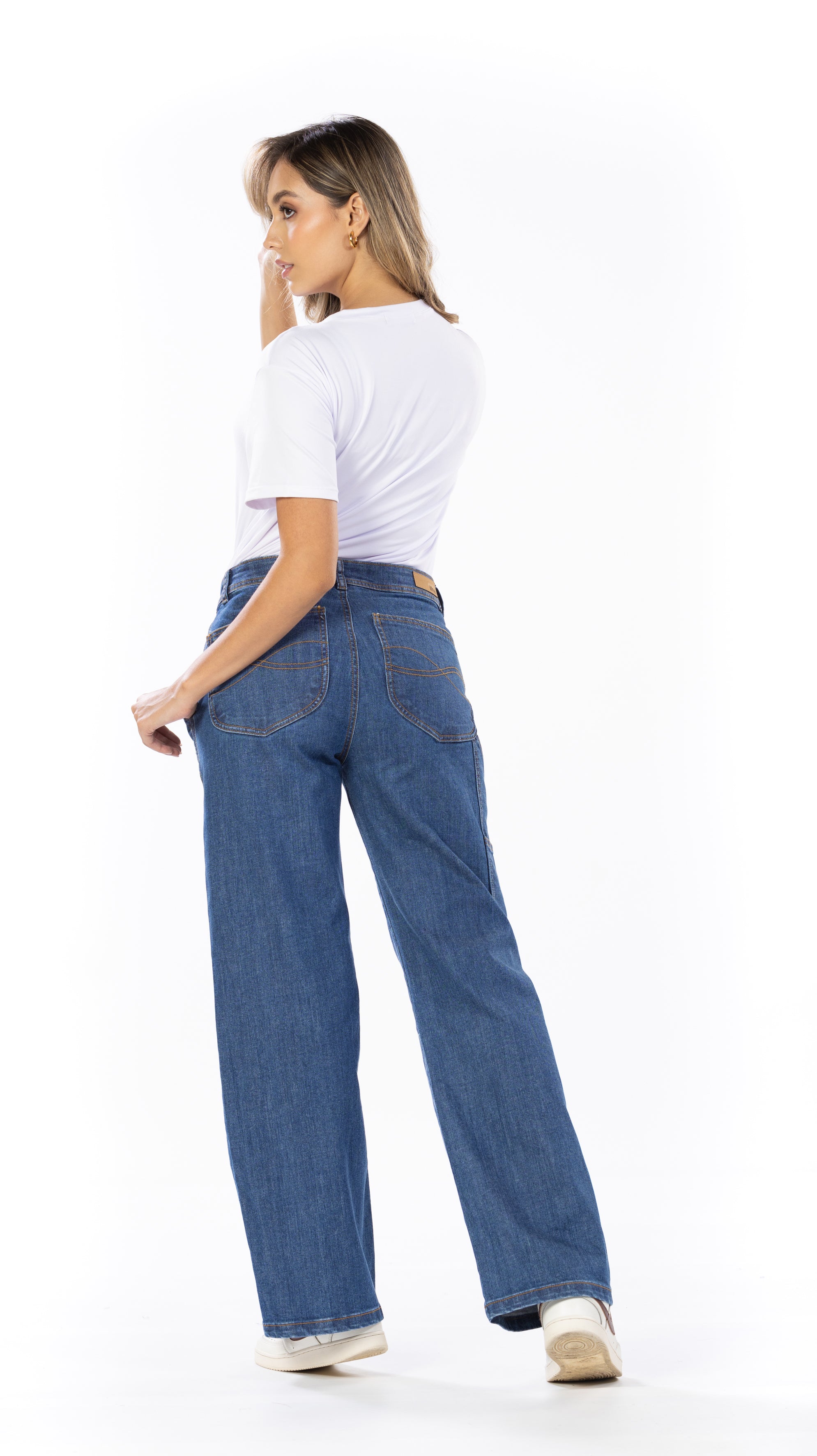 Jean Wide Leg Azul Medio