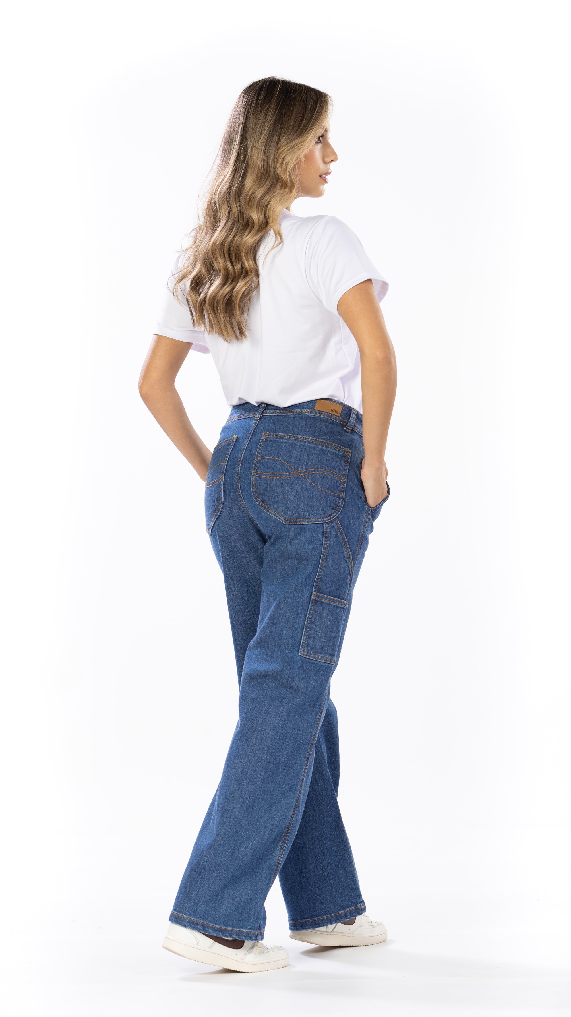 Jean Wide Leg Azul Medio