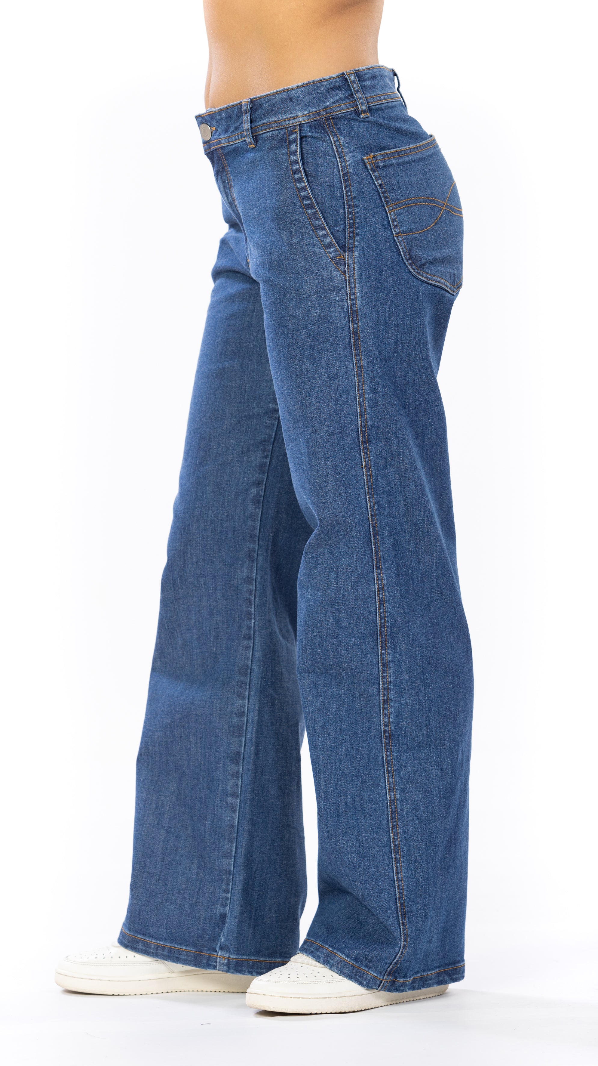 Jean Wide Leg Azul Medio