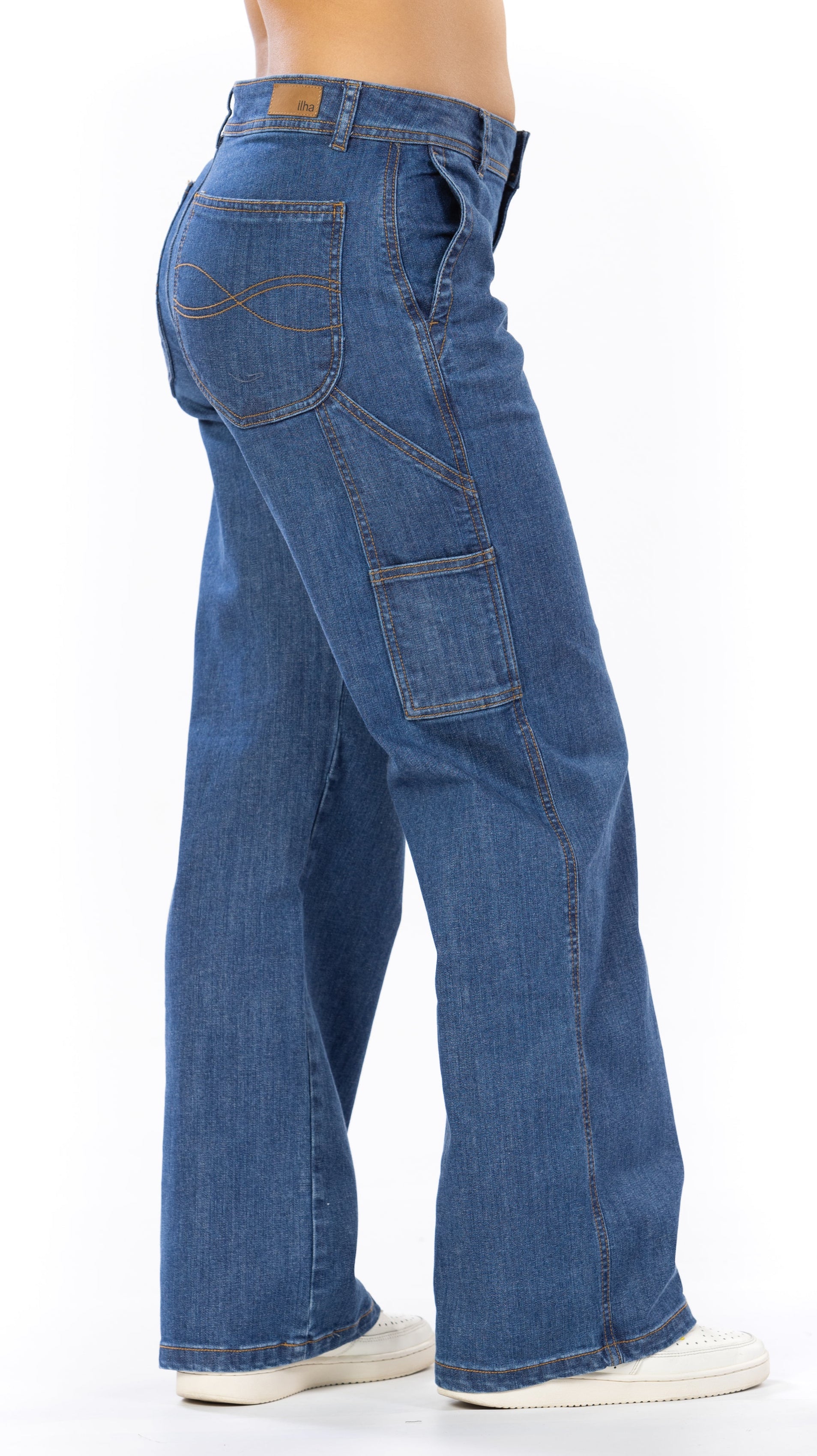 Jean Wide Leg Azul Medio