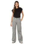 Pantalón Rígido Cargo Gris Claro