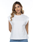 CAMISETA BÁSICA MANGA SISA BLANCA