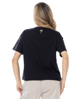 CAMISETA BOXY FIT MANGA CORTA NEGRA