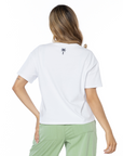 CAMISETA BOXY FIT MANGA CORTA BLANCA