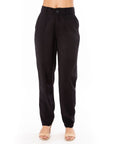 Pantalón Casual Corte Delantero Mom Negro