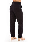 Pantalón Casual Corte Delantero Mom Negro