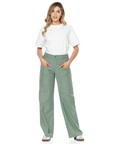 Pantalón Confort Verde Wide Leg