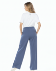 Pantalón Confort Azul Wide Leg Slim