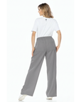 Pantalón Confort Gris Wide Leg Slim
