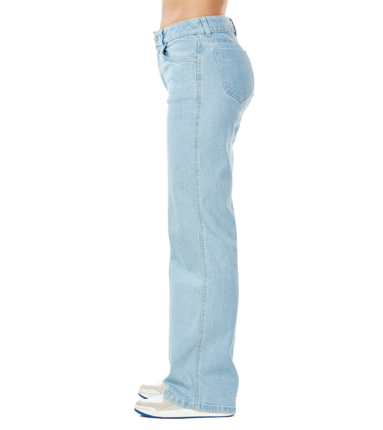 Jeans Stretch Azul Claro Wide Leg
