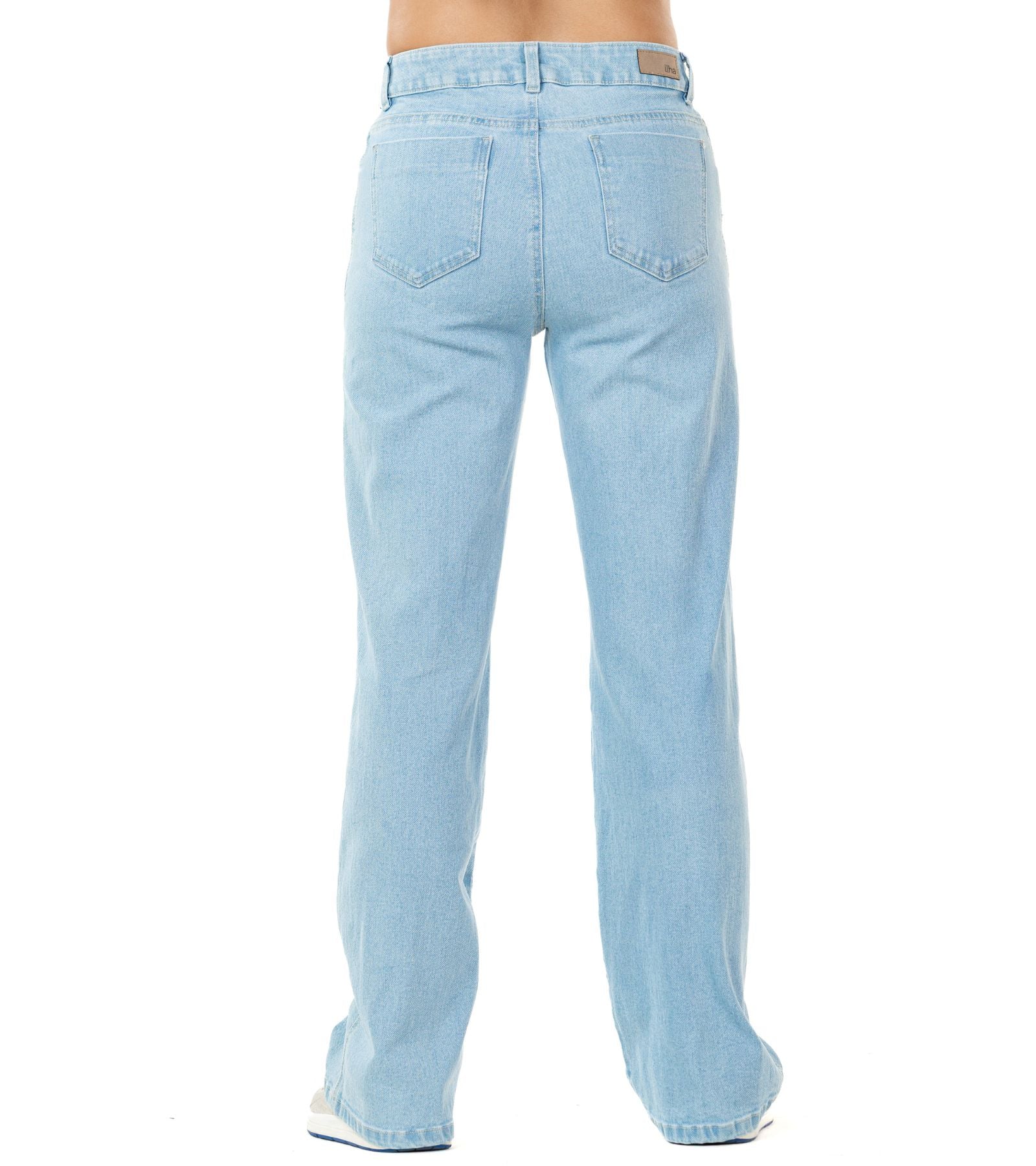 Jeans Stretch Azul Claro Wide Leg