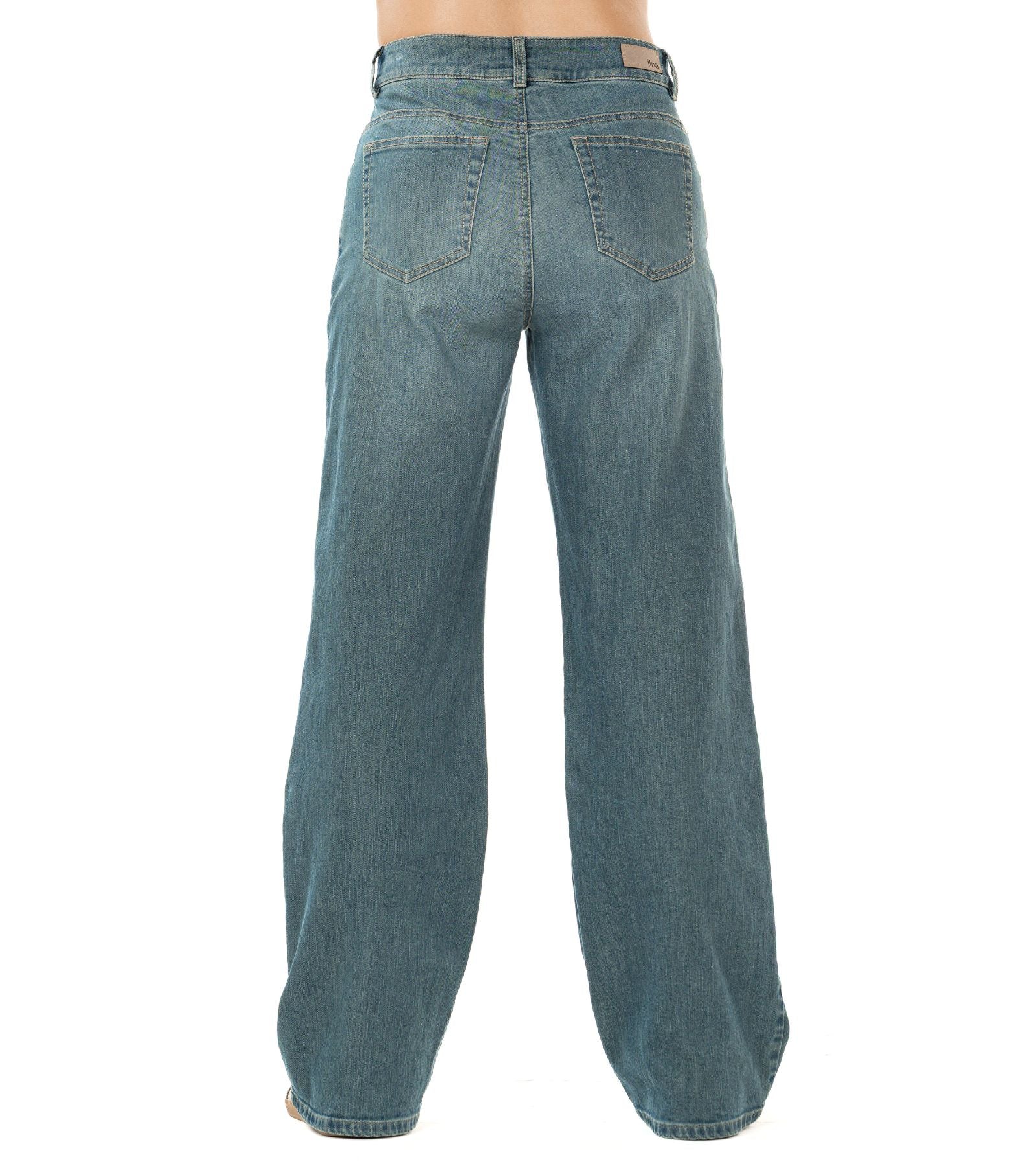 Jeans Stretch Azul Wide Leg Slim