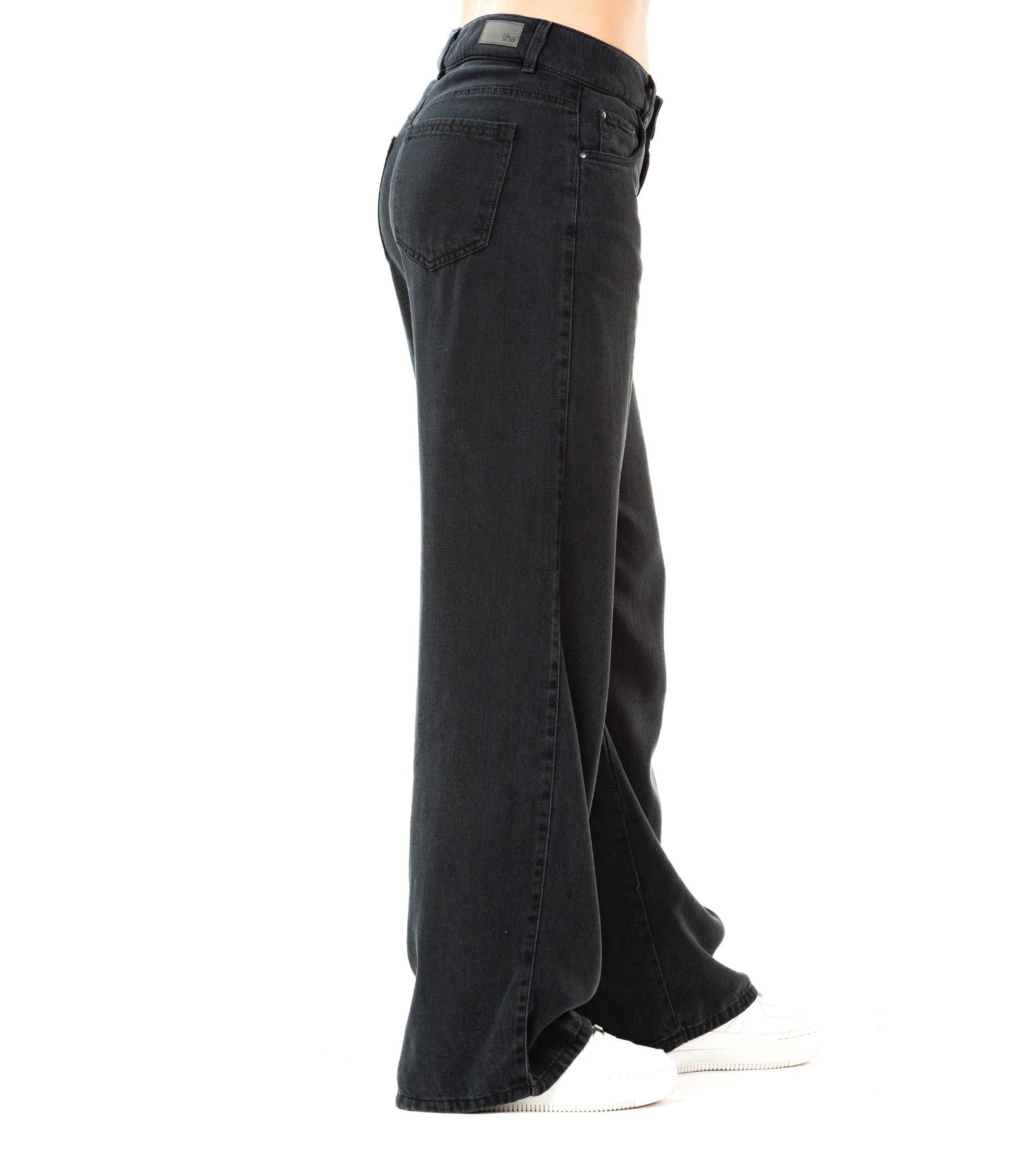 Pantalón Confort Negro Wide Leg Slim