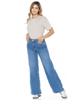 Jeans Stretch Azul Medio Wide Leg