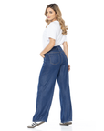 Jeans Confort Azul Oscuro Wide Leg