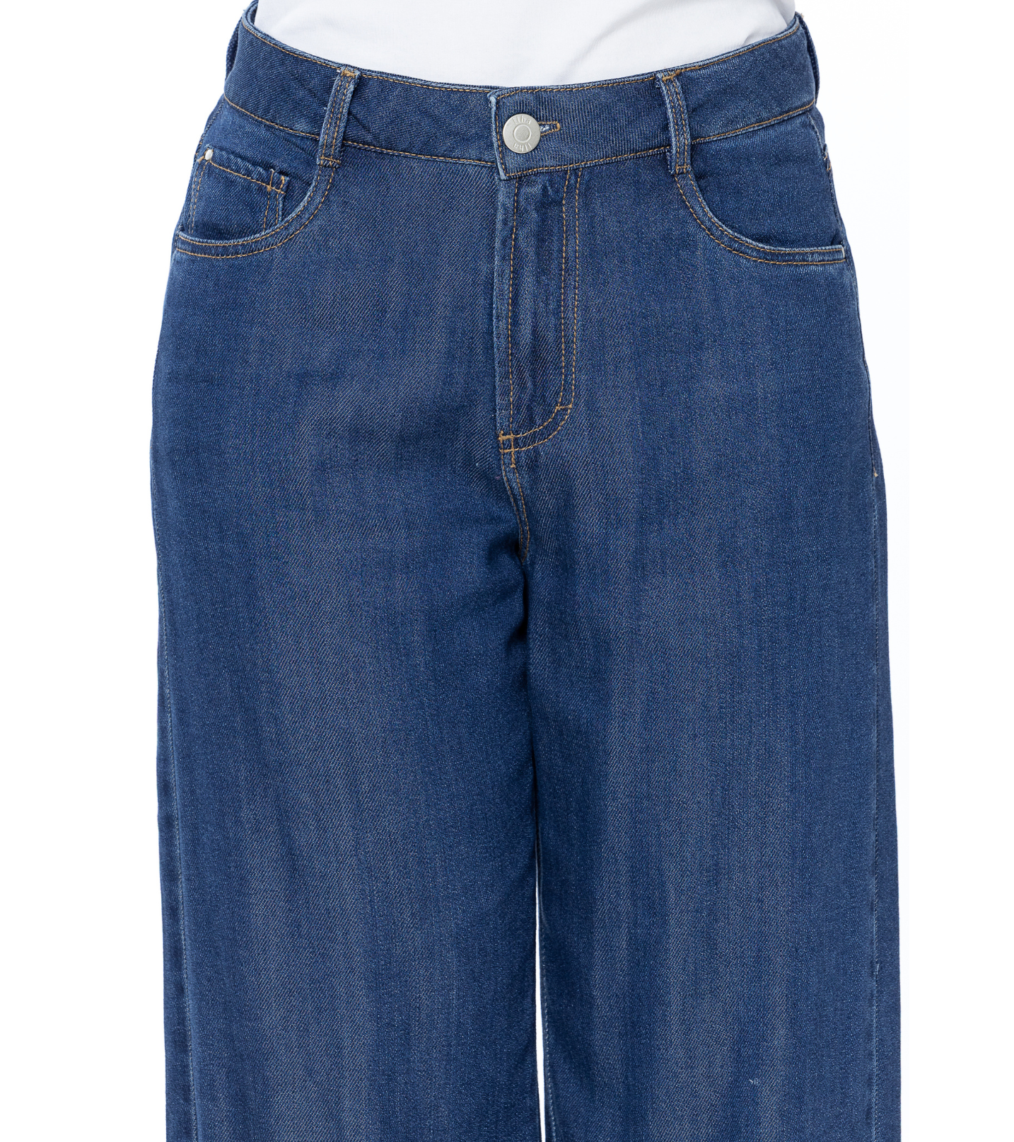 Jeans Confort Azul Oscuro Wide Leg