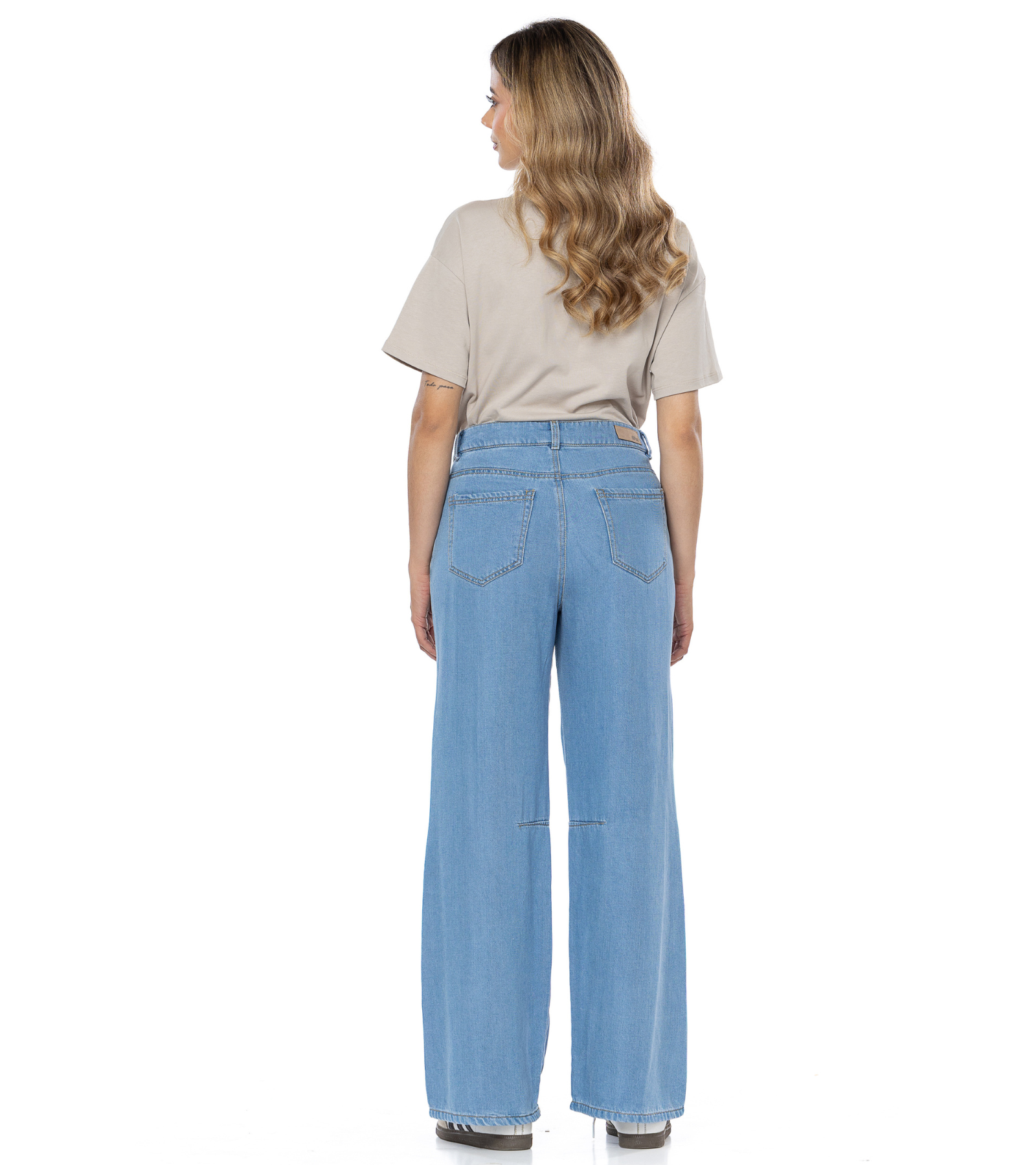 Jean Confort Azul Claro Wide Leg