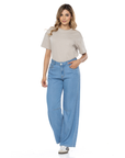 Jean Confort Azul Claro Wide Leg