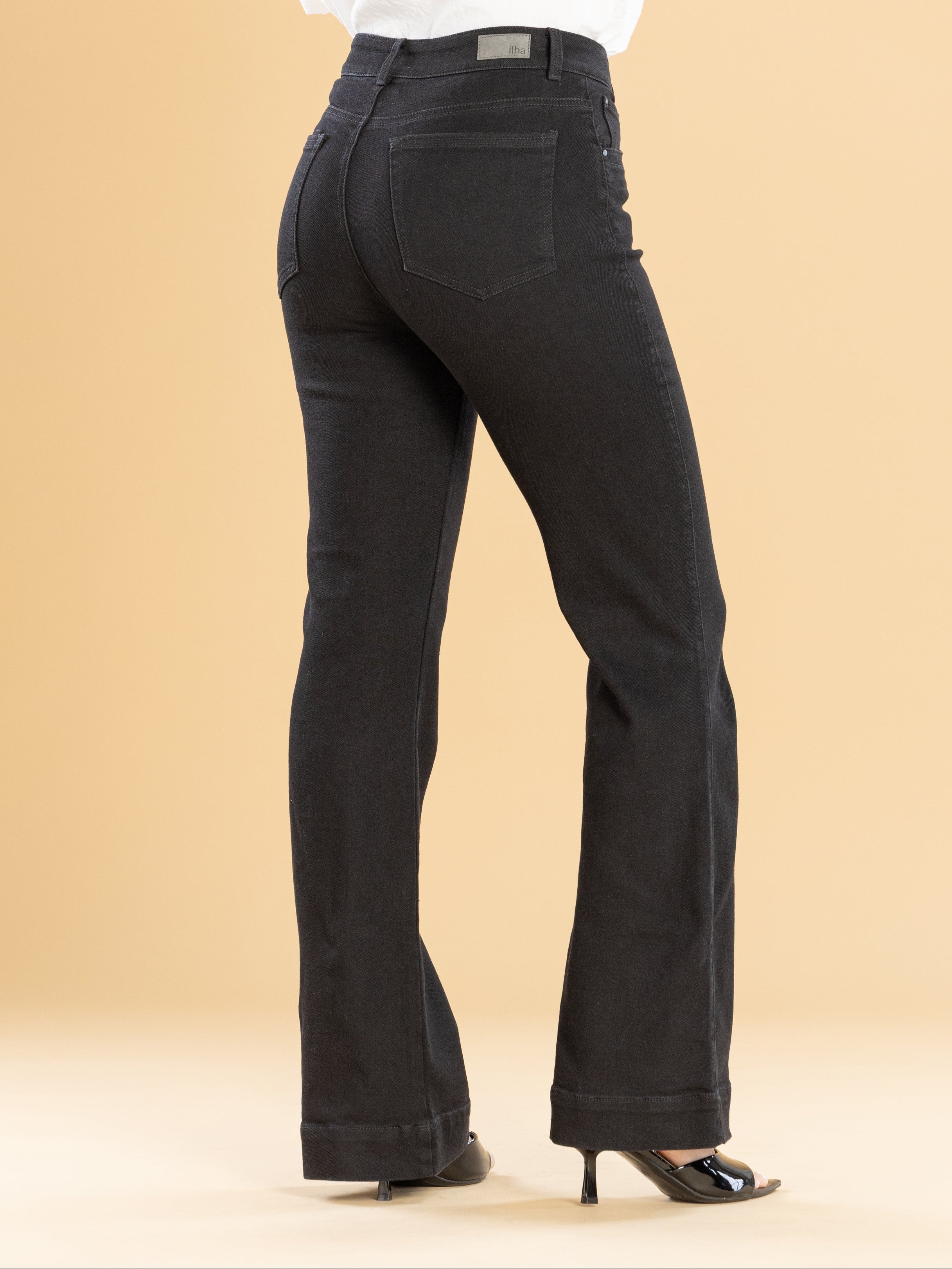 Jeans Confort Negro Flare