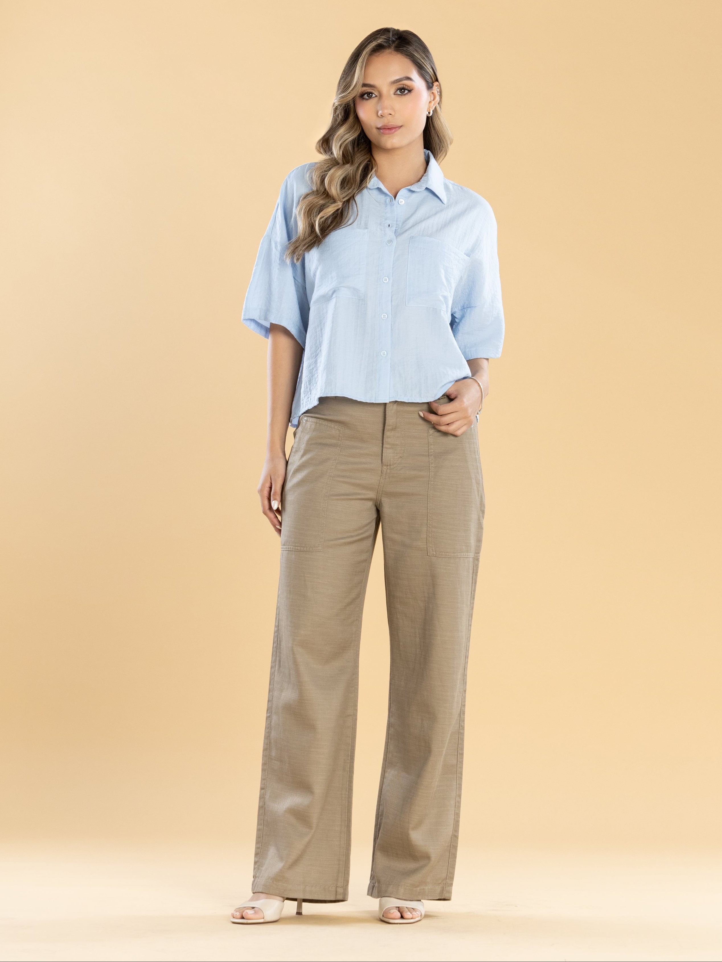 Pantalón Confort Kaki Straight