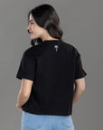 CAMISETA BOXY FIT MANGA CORTA NEGRA