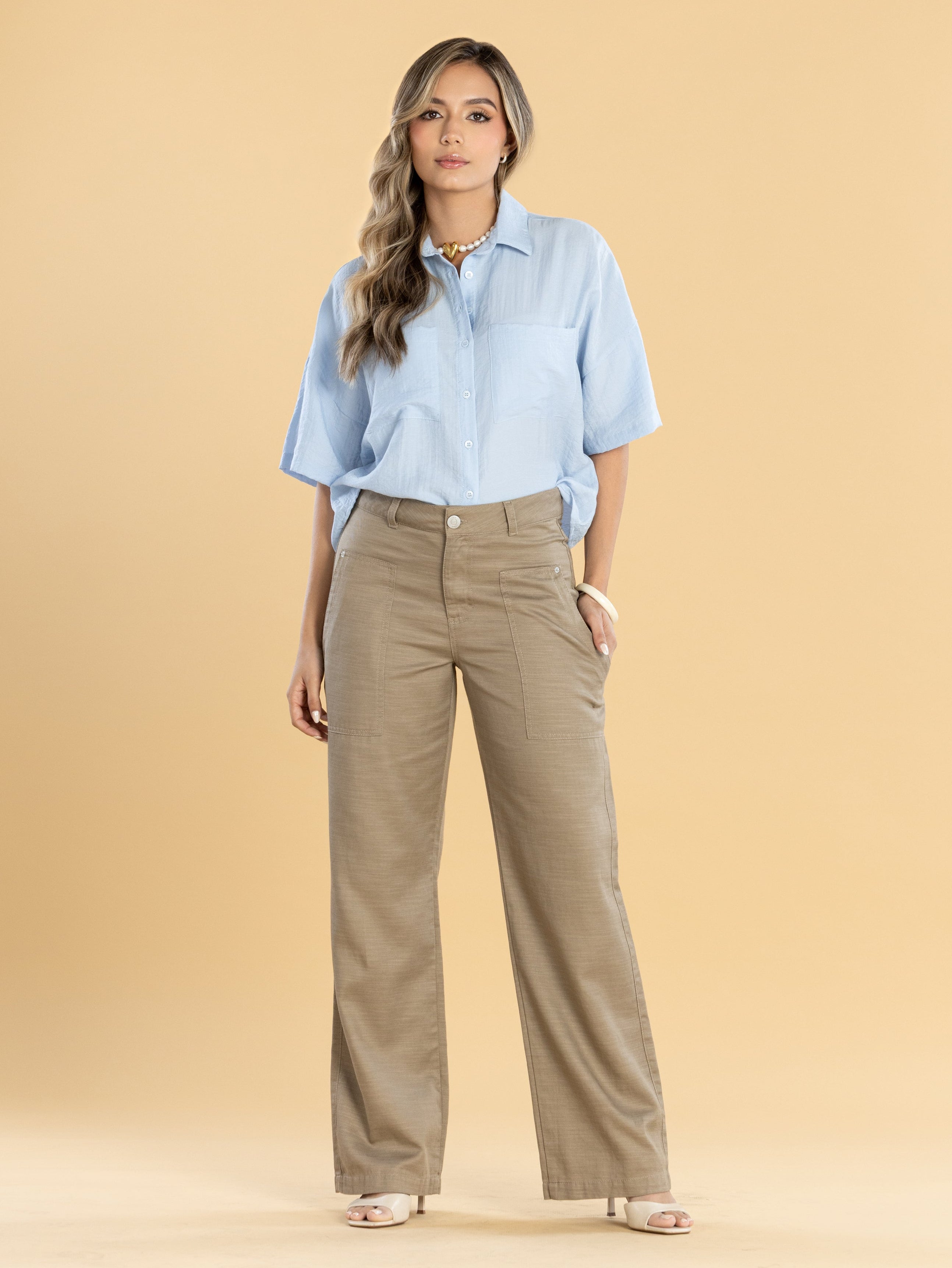 Pantalón Confort Kaki Straight