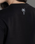 CAMISETA BOXY FIT MANGA CORTA NEGRA