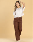 Pantalón Confort Café Straight