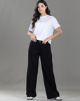 Pantalón Confort Negro Wide Leg