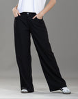 Pantalón Confort Negro Wide Leg
