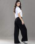 Pantalón Confort Negro Wide Leg